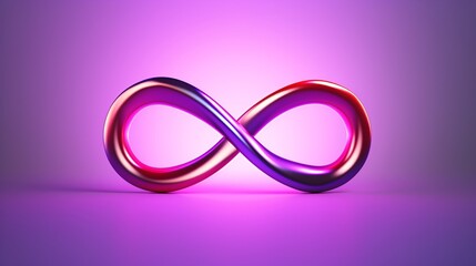 a red and purple infinity symbol