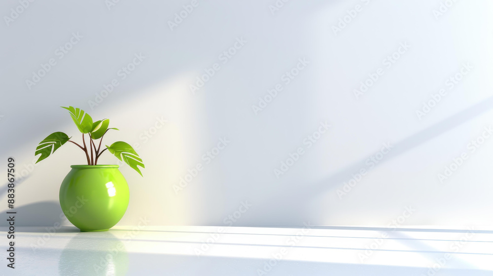Fototapete clean white backdrop for product display with room for customization. professional studio setting wi
