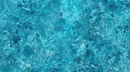 Explore a blend of dark turquoise and dark sky blue in abstract textures on rustic, polished concrete with hardedged paintings.