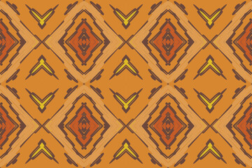 Seamless Ethnic Pattern Design. Ethnic Oriental Ikat Pattern Traditional Design. Ethnic Oriental Pattern Traditional Design for Background, Carpet, Clothing, Wrapping, Fabric, Embroidery
