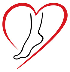 Foot care and podiatry symbol