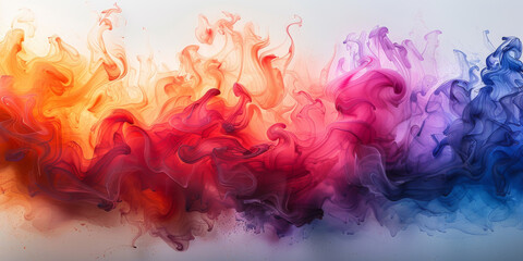 カラフルな光の背景の水彩画