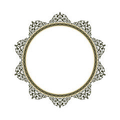 islamic illumination pattern circle design, tezhib, tezhip
