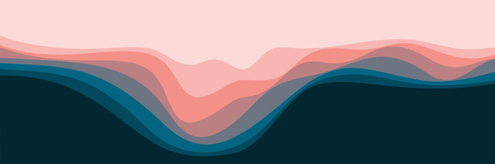minimalist gradient landscape wave pattern design vector illustration good for wallpaper, background, backdrop, banner, ui, ux, business, and advertising