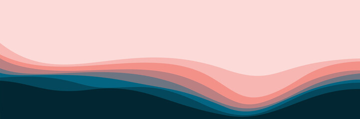 minimalist gradient landscape wave pattern design vector illustration good for wallpaper, background, backdrop, banner, ui, ux, business, and advertising