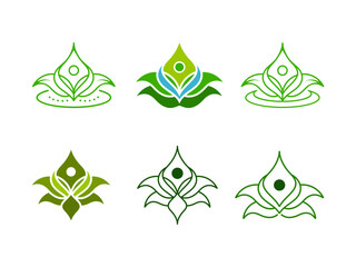 lotus flower spa logo design inspiration
