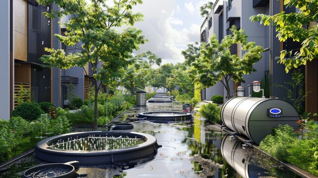 A smart city rainwater collection system with purification and storage capabilities
