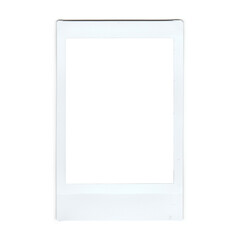Fototapeta premium Realistic polaroid frame photo template, instant photo frame isolated in transparent PNG.