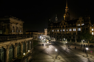 Fototapeta premium Dresden, the Florence on the Elbe by night.