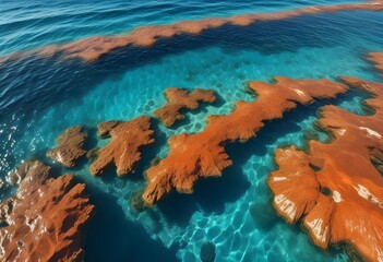 Beautiful beach scenery, high angle view of the sea