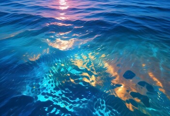 Fototapeta premium Beautiful beach scenery, high angle view of the sea