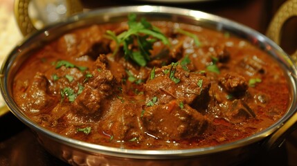 Delicious Indian curry with rich flavors served in a traditional bowl