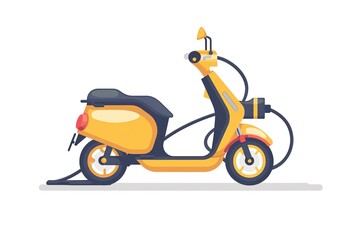 Obraz premium Yellow scooter isolated.