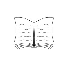 open book isolated on white