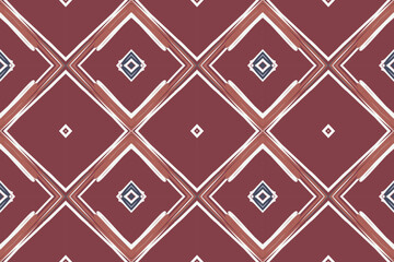 Seamless Ethnic Pattern Design. Ethnic Oriental Ikat Pattern Traditional Design. Ethnic Oriental Pattern Traditional Design for Background, Carpet, Clothing, Wrapping, Fabric, Embroidery