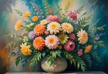 Obraz premium Flower Art Floral Background Botanical Art, 