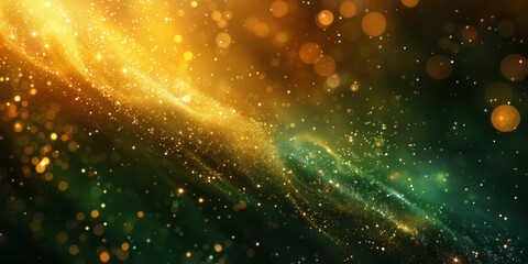 Fototapeta premium キラキラした黄色と緑色の背景素材