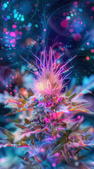 Milk Thistle Extract Supporting Liver Health and Efficient Detox, Herbal Supplement Concept