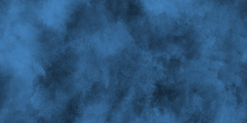 watercolor painted mottled blue background with vintage grunge, Cloudy blue watercolor background texture, Smoke in the dark blue texture, watercolor background concept design background with smoke.