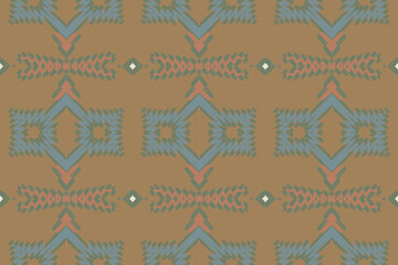 Seamless Ethnic Pattern Design. Ethnic Oriental Ikat Pattern Traditional Design. Ethnic Oriental Pattern Traditional Design for Background, Carpet, Clothing, Wrapping, Fabric, Embroidery