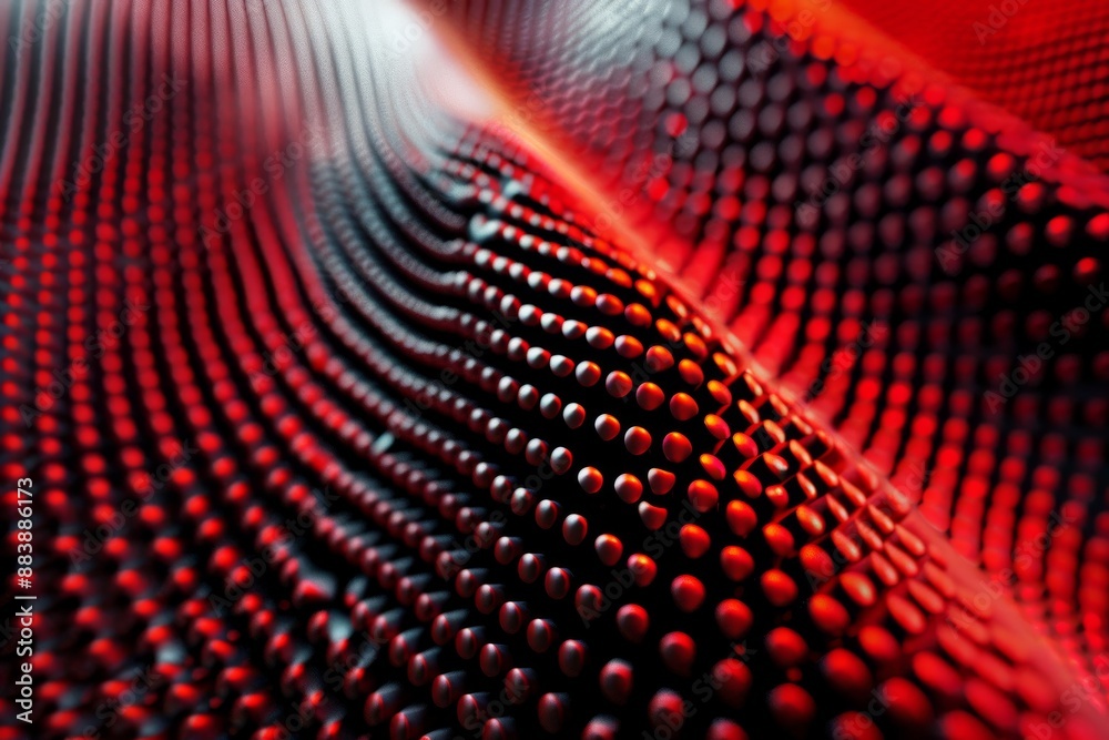Poster a close-up view of a dynamic, abstract business background featuring a repeating pattern of red dots