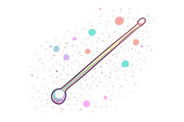 Colorful cotton earbuds, illustration on a white background.