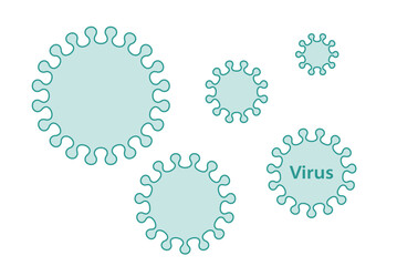 Simple Virus Vector Illustrations On Transparent Background
