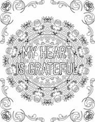 Printable mandala coloring page for kids and adults with affirmation quote for self talk and self care. it helps to succeed and struggle against life to enjoy the tough journey
