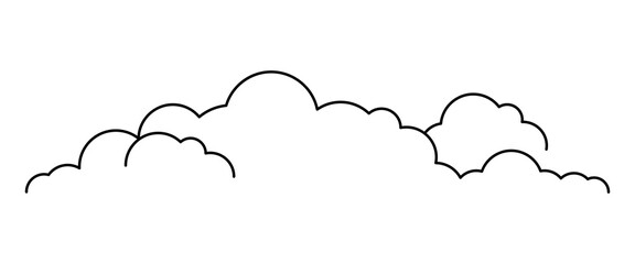 cloud line shape, graphic clouds outline, clouds lined, cloudy line simple