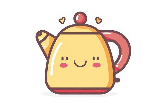 recommend clip art: Electric kettle with handle isolated on white background illustration
                    