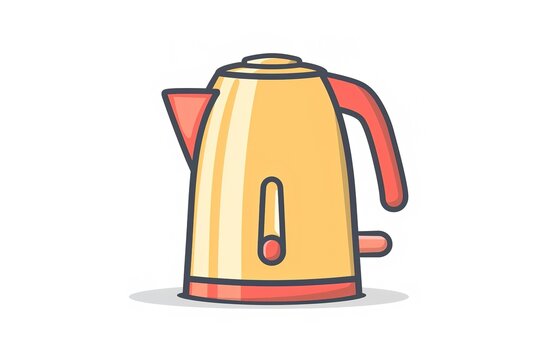 recommend clip art: Electric kettle with handle isolated on white background illustration
                    