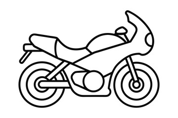 Fototapeta premium Motorcycle Line Art vector Illustration artwork
