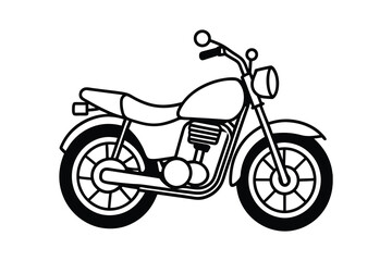 Obraz premium Motorcycle Line Art vector Illustration artwork