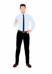 Obraz premium Businessman . Simple illustration of businessman vector icon for web design isolated on white background