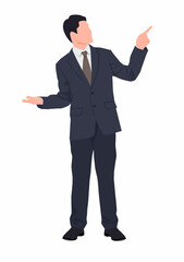 Businessman . Simple illustration of businessman vector icon for web design isolated on white background