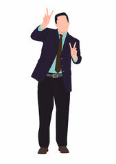 Obraz premium Illustration of a businessman. 