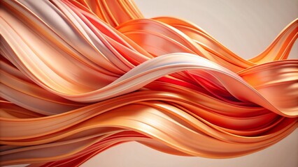 A graceful and abstract image featuring smooth, flowing ribbons of color.