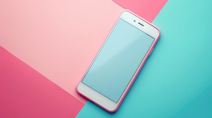Minimalist tech gadget display on a pastel background with ample copy space, modern and clean design