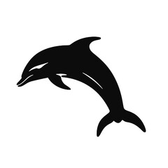 a stunning vector silhouette illustration of a dolphin 