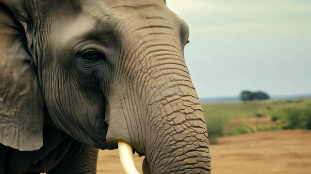 Close-up of an Elephant's Face