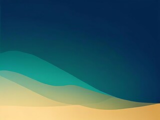 Obraz premium A simple gradient background in blue, green, and gold. in flat illustration style. 