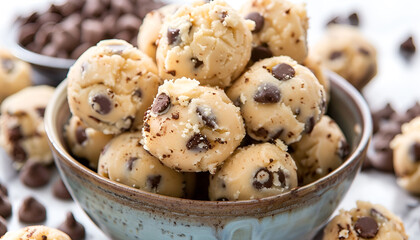 Low-Carb Keto Cookie Dough Fat Bombs - an entire recipe preparation photos