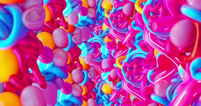 Animation loop parallax abstract background. 