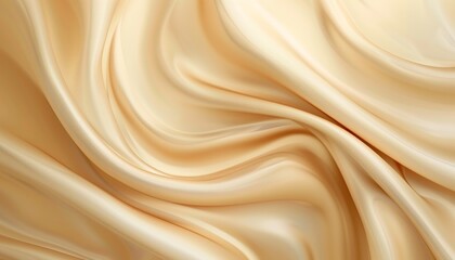 Fototapeta premium Swirling Beige Abstract Background with Smooth Curves, Gradient Shades, Copy Space