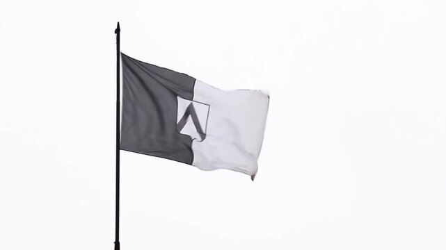flag of udine on white background