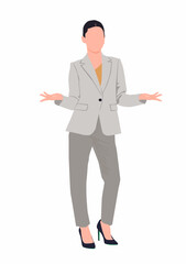 beautiful businesswoman. successful business lady on isolated white background. 