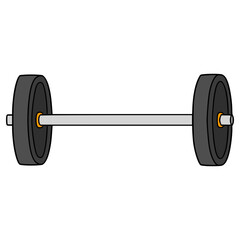 barbell illustration hand drawn isolated vector	
