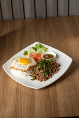 Holy Basil Stir Fry with Pork , pad kra pao moo