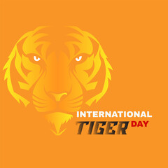 International Tiger Day. July 29. Template for your design. 