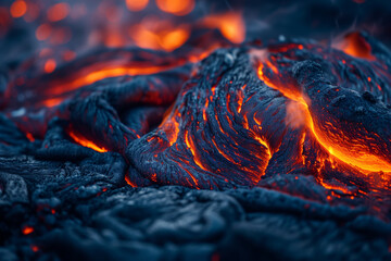 Close up view of lava and lava rocks, hi-res natural wallpaper background